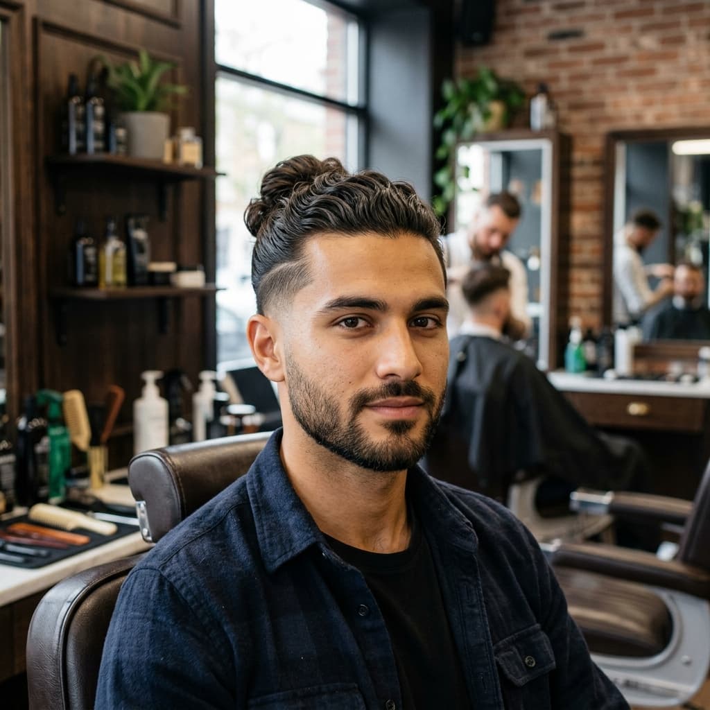 Man Bun - Tan · Wavy reference