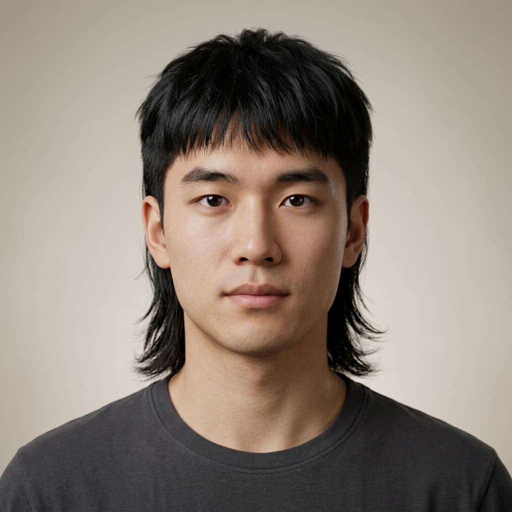 Modern Mullet - Medium · Straight Thick reference