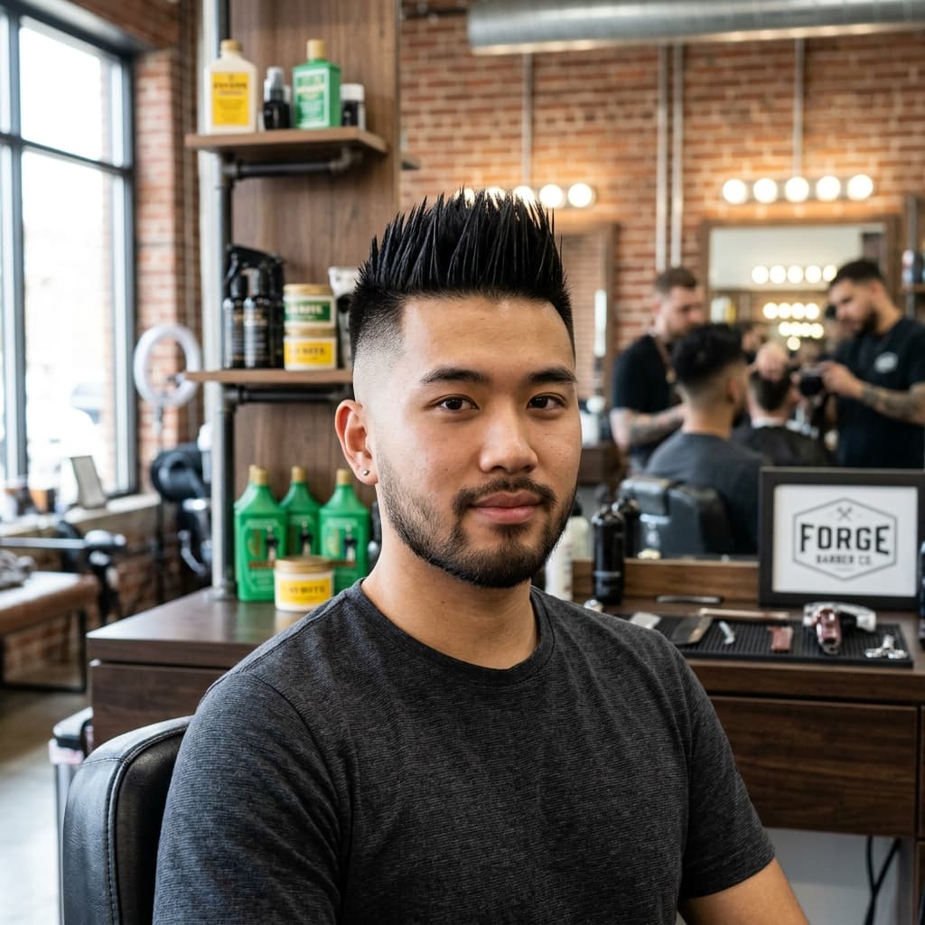 Mohawk Fade - Medium · Straight Thick reference