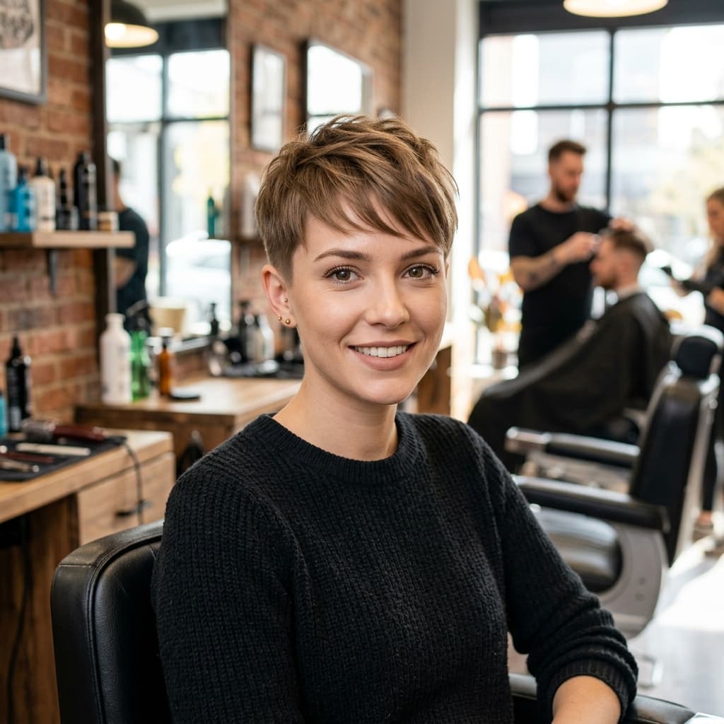 Pixie Cut - Light · Straight reference
