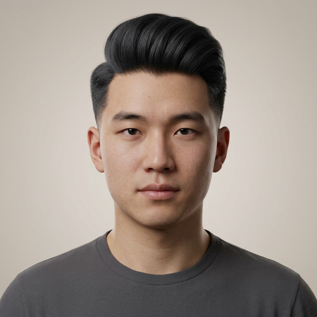 Pompadour - Medium · Straight Thick reference