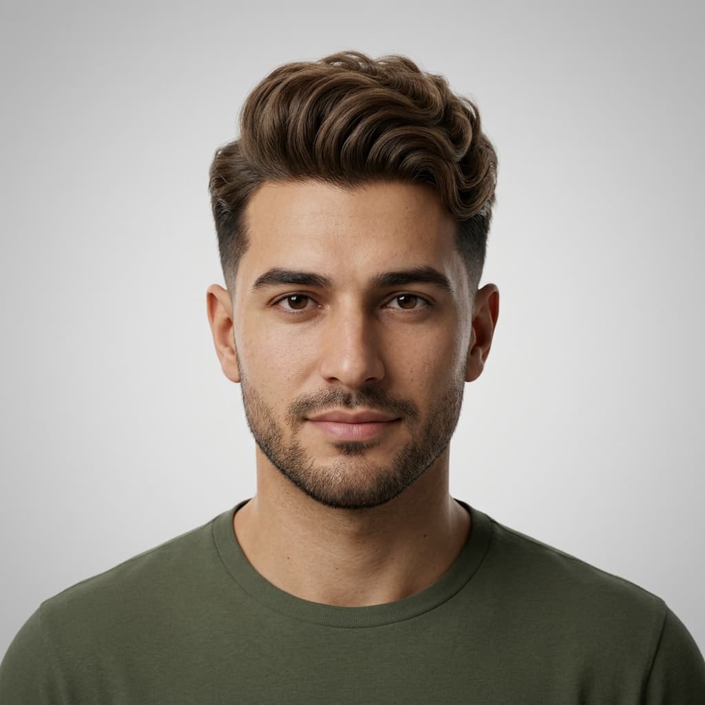 Pompadour - Tan · Wavy reference