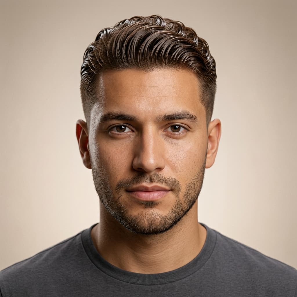 Slick Back - Tan · Wavy reference